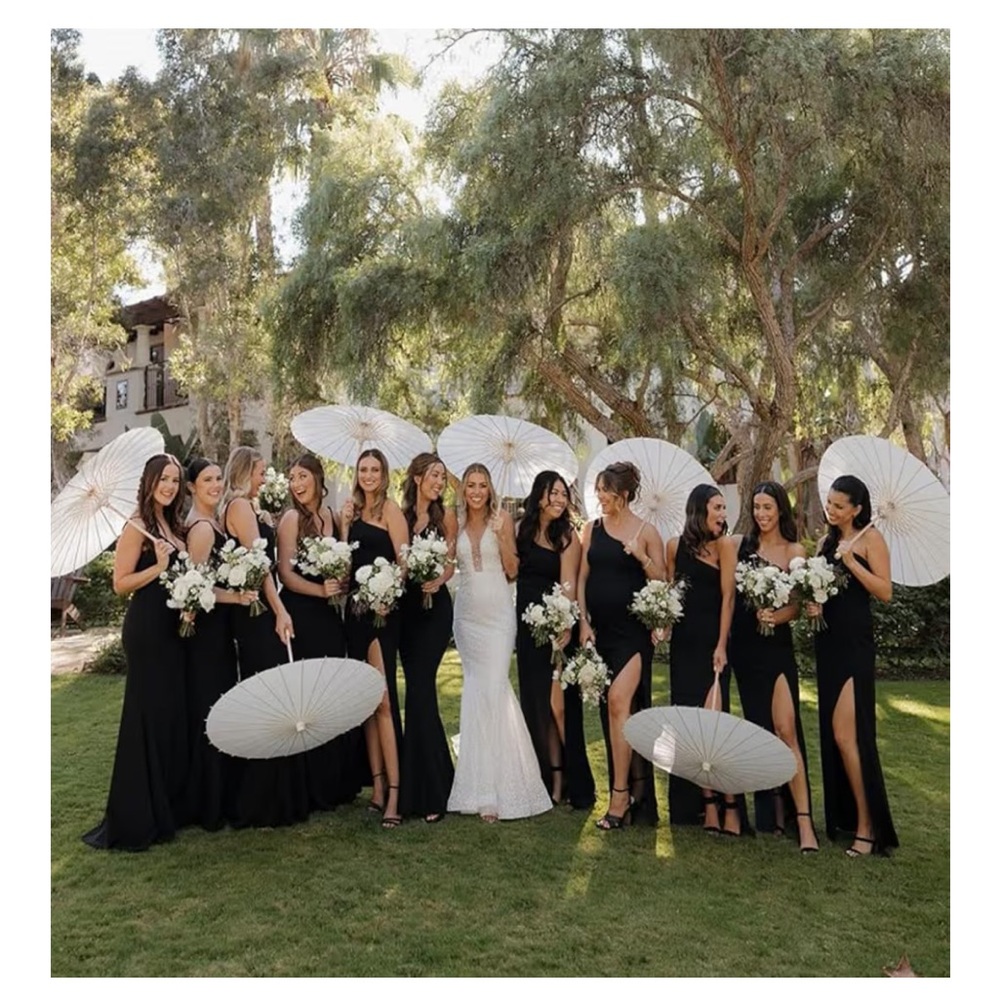 Elegant Cream Wedding Paper Umbrellas Paper Parasol